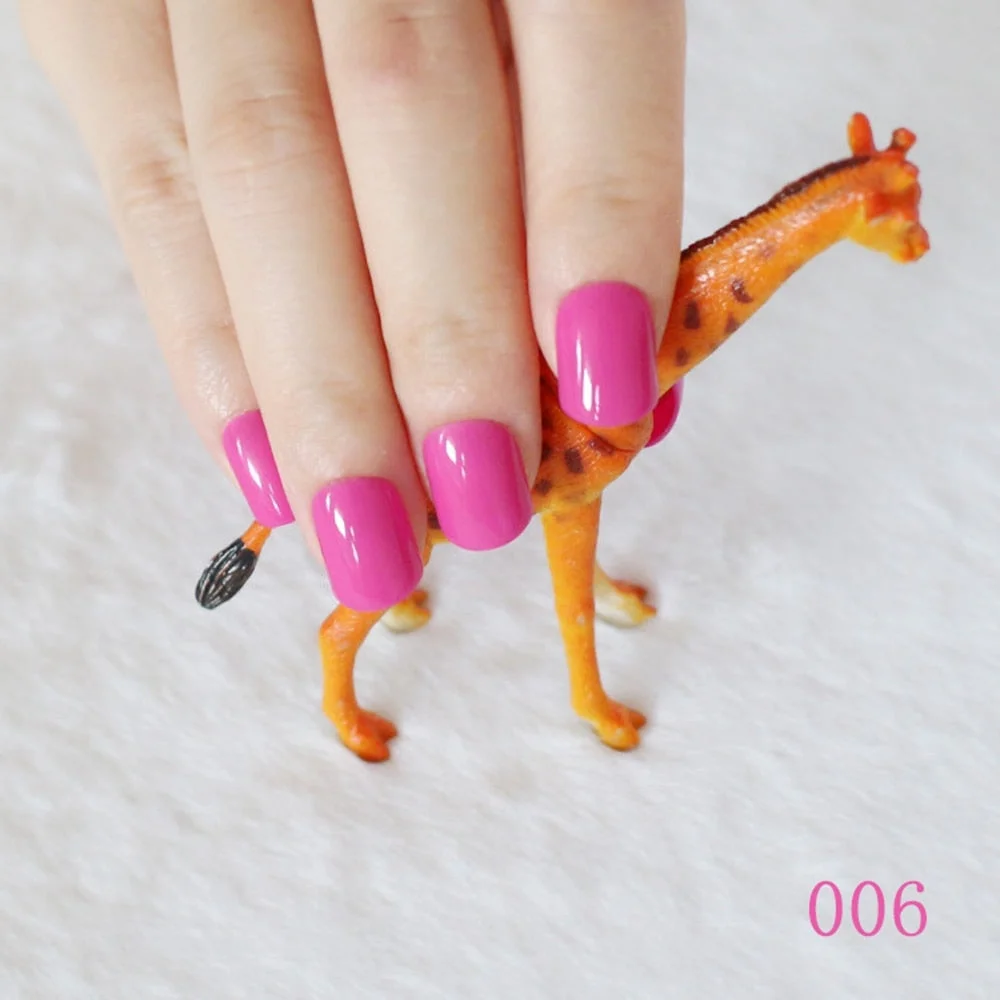 Pure Light Pink Artificial Nails Candy Short Full Cover Tips Easy DIY Acrylic False Nail Manicure Accessories Salon Product F28-Nail Inspo