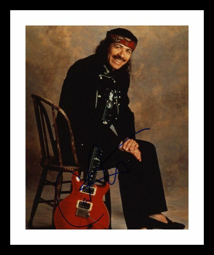 Carlos Santana Autograph Signed & Framed Photo Poster painting 1