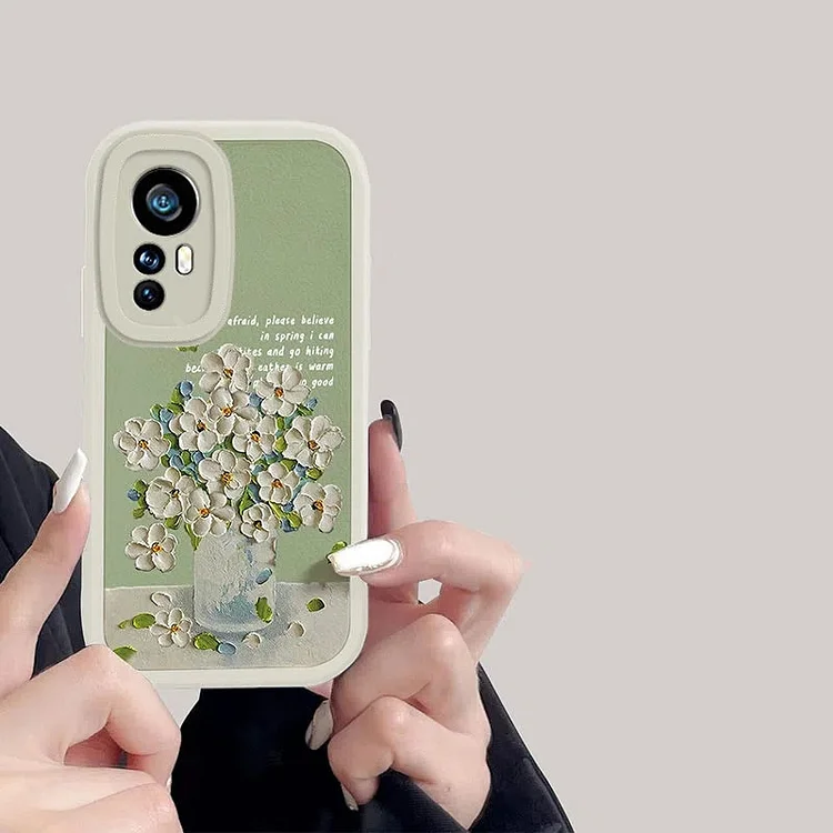 Watercolor Painting Flower Case For Xiaomi Mi 12 Lite 13 11T Poco F5 X5 X3 Pro F3 Redmi 10C Note 12 11S 10 9 Leather Soft Cover