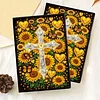 Sunflower Cross 5D DIY Diamond Art Painting Notebook Kit 50 Pages A5 Rhinestone Art Painting Notebook Kit for Adults Beginners Holiday Birthday Gift