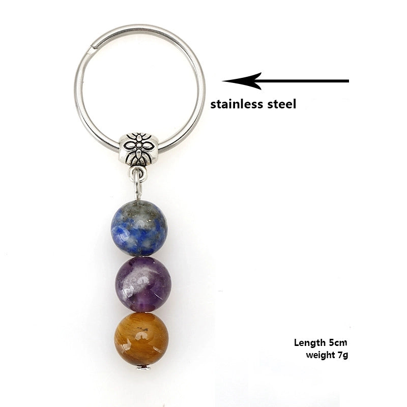 Minimalist Color Block Beaded Beaded Keychain