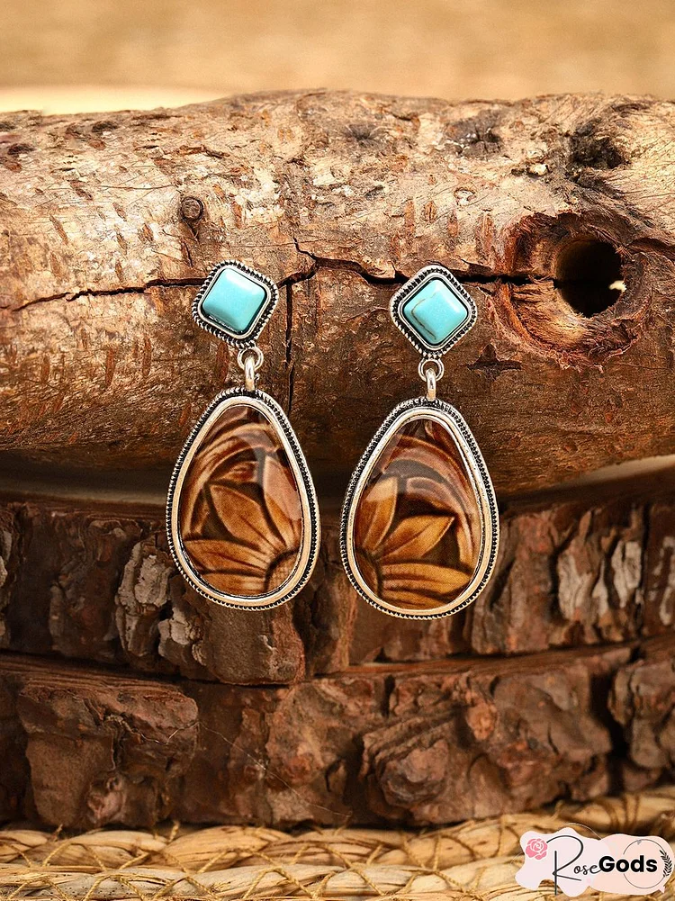 Women Vintage Turquoise Earrings