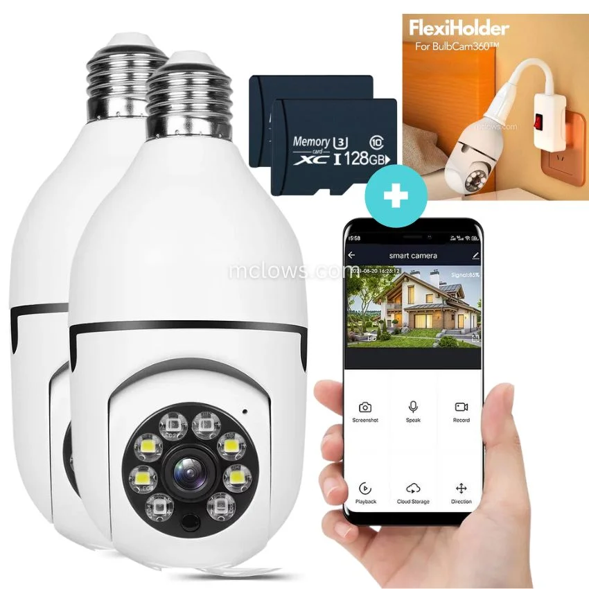 The Original BulbCam360&trade;️ - Wireless Smart Security Cam
