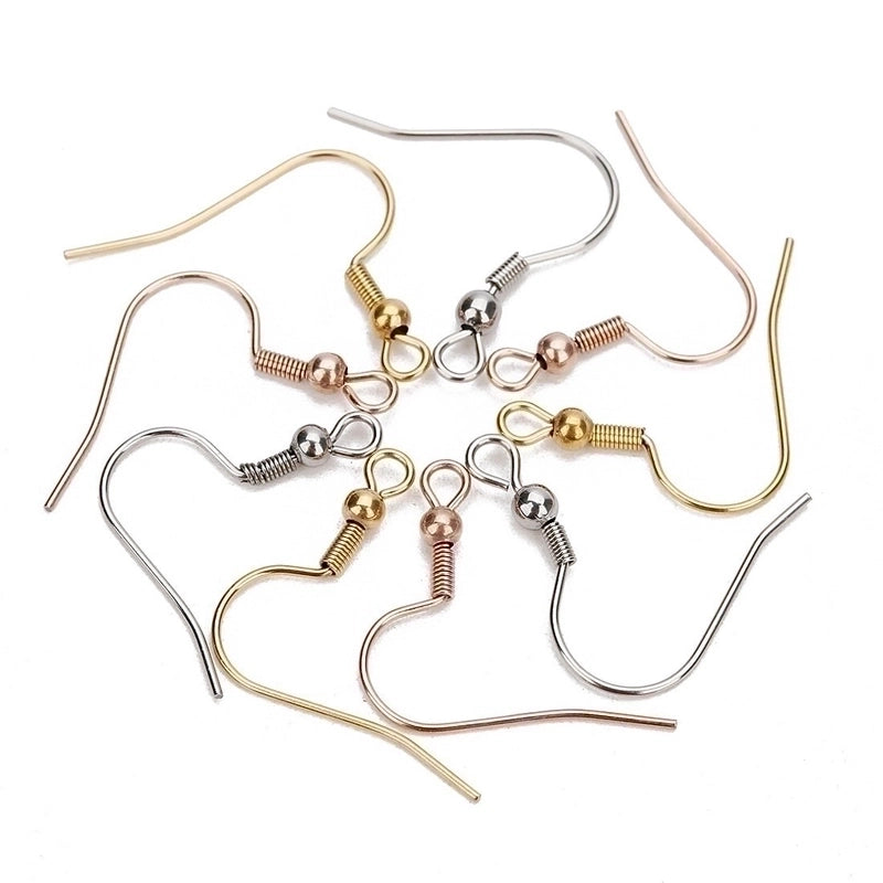 20 PCS/Package Stainless Steel Solid Color Hook Earring Findings Minimalist
