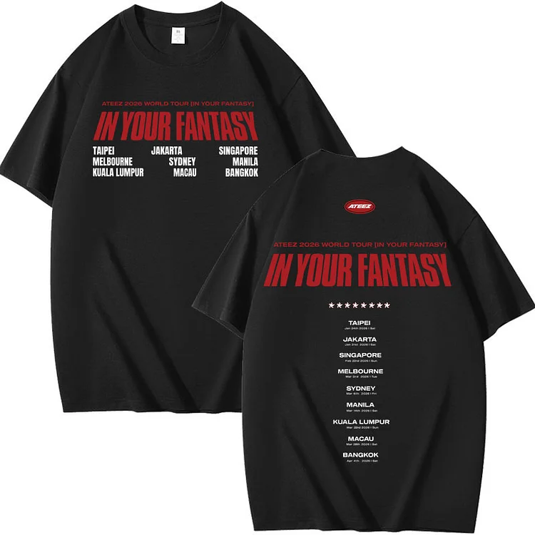 ATEEZ In Your Fantasy World Tour in Asia & AU 2026 T-Shirt