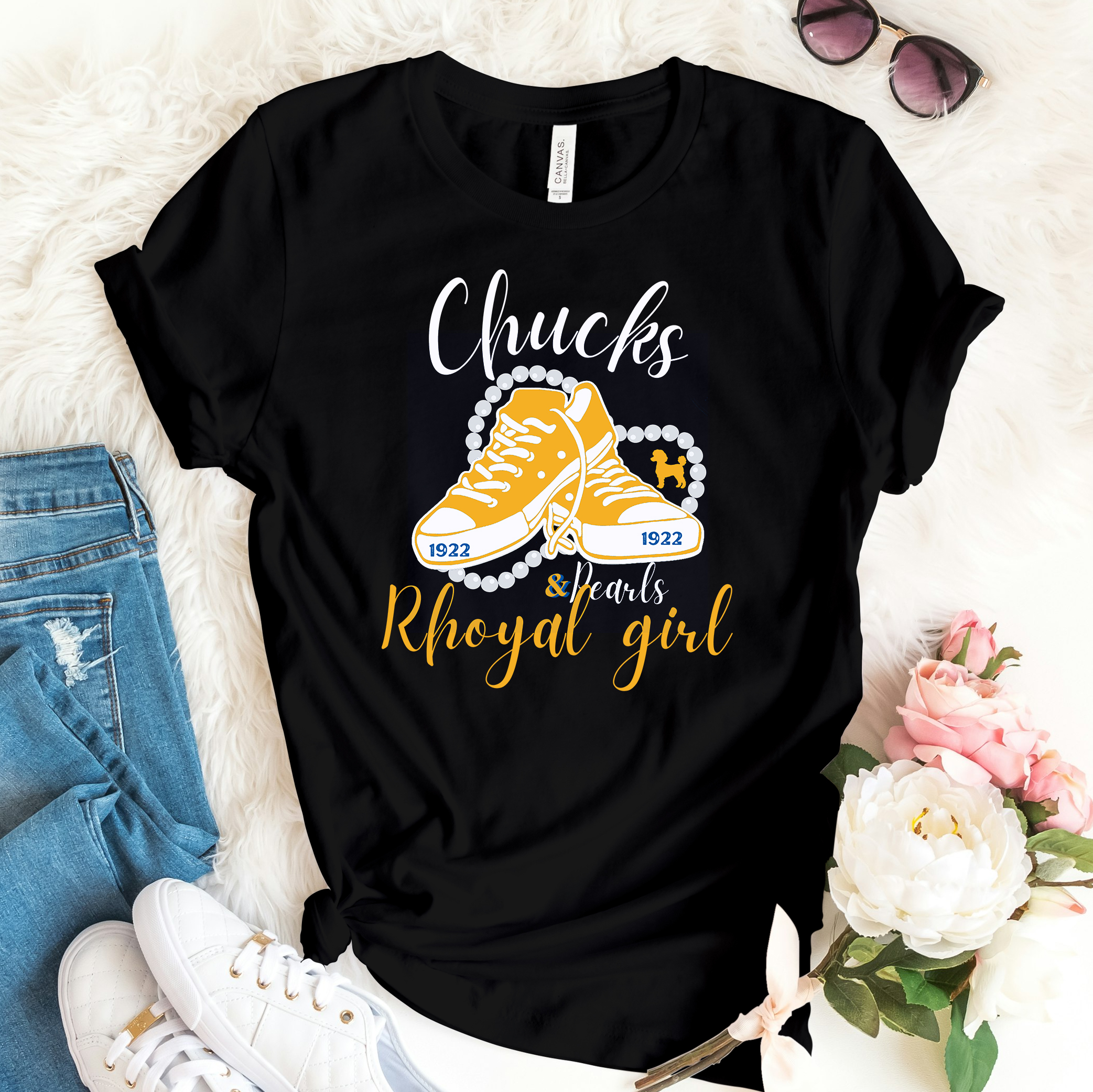 Chucks and pearls T-shirt