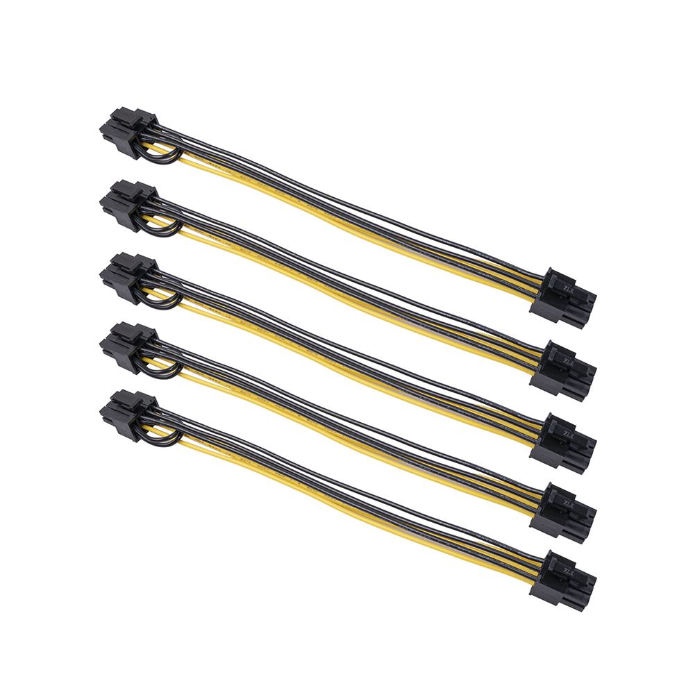 

6 Pin to 8 (6+2) Pin PCIE Adapter for Video Card GPU Splitter Power Cable, 5pcs power cable, 501 Original