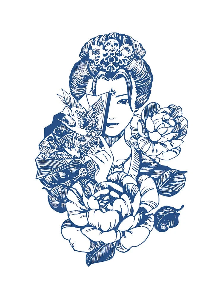 S41-89 herbal tattoo stickers juice semi-permanent non-reflective vegetation female waterproof male durable sticker simulation