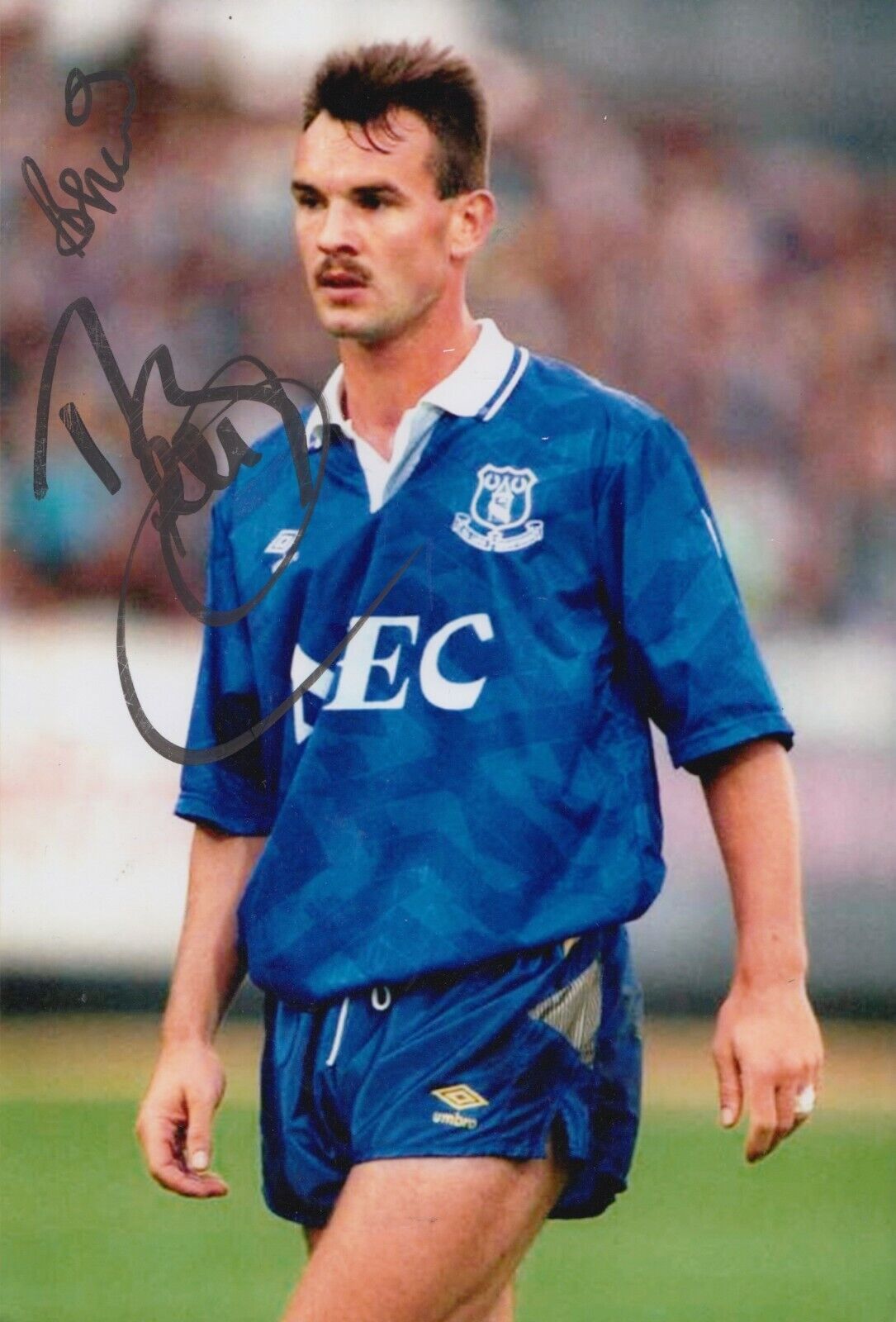 Peter Beagrie Hand Signed 12x8 Photo Poster painting - Everton Autograph 2.