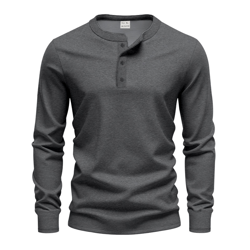 2026 New Men’s Spring/Autumn Long Sleeve T-Shirt, American Casual Loose Fit Top, Simple Design
