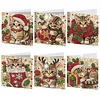 Special Shaped Diamond Painting Christmas Cards 6Pcs DIY Gem Greeting