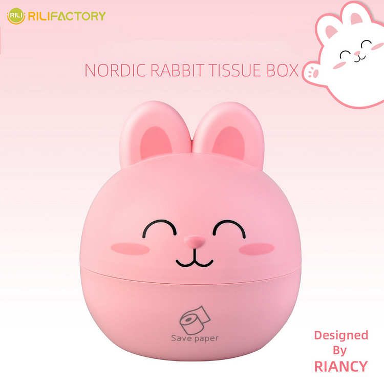 Cartoon Nordic Bunny Tissue Box Rilifactory