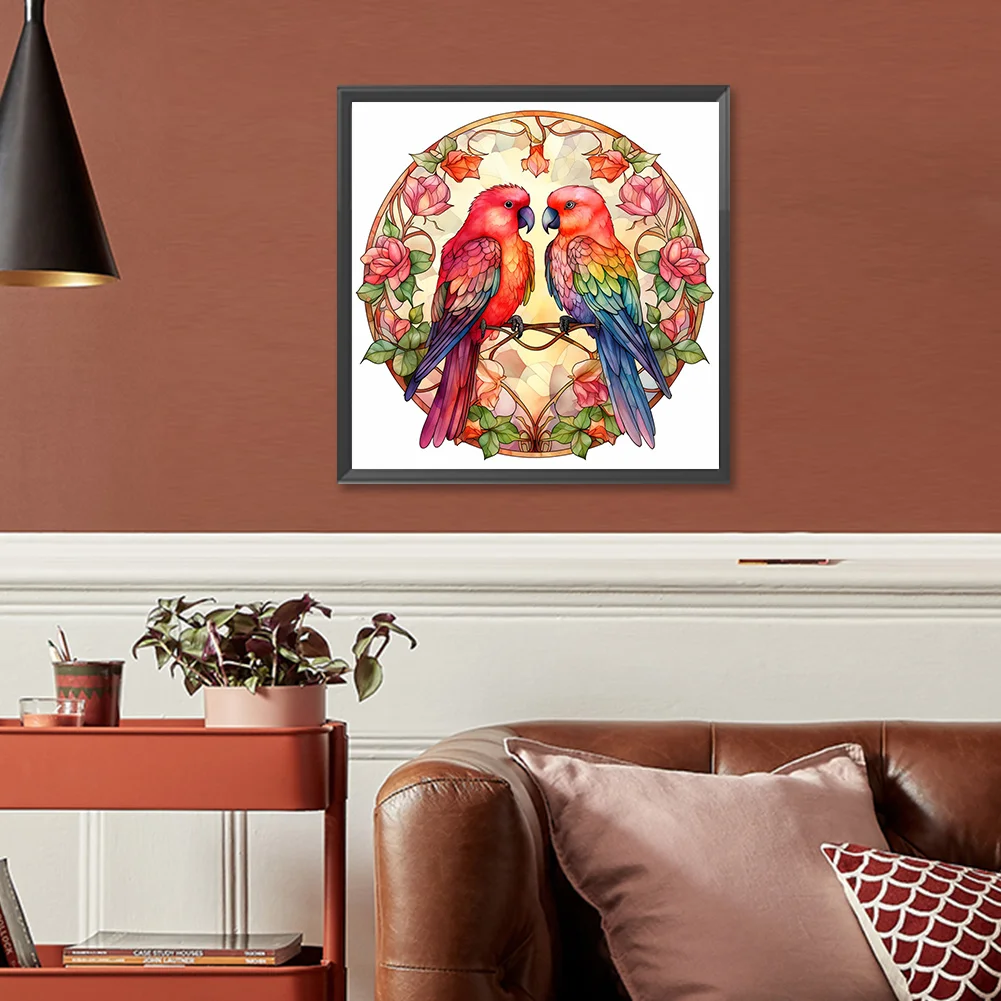 Full Round Diamond Painting 30*30cm - Love For Birds