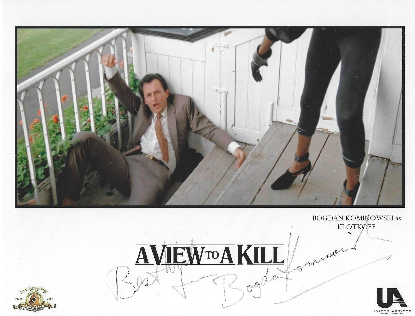 BOGDAN KOMINOWSKI SIGNED 007 JAMES BOND 8x10 Photo Poster painting - UACC & AFTAL RD AUTOGRAPH