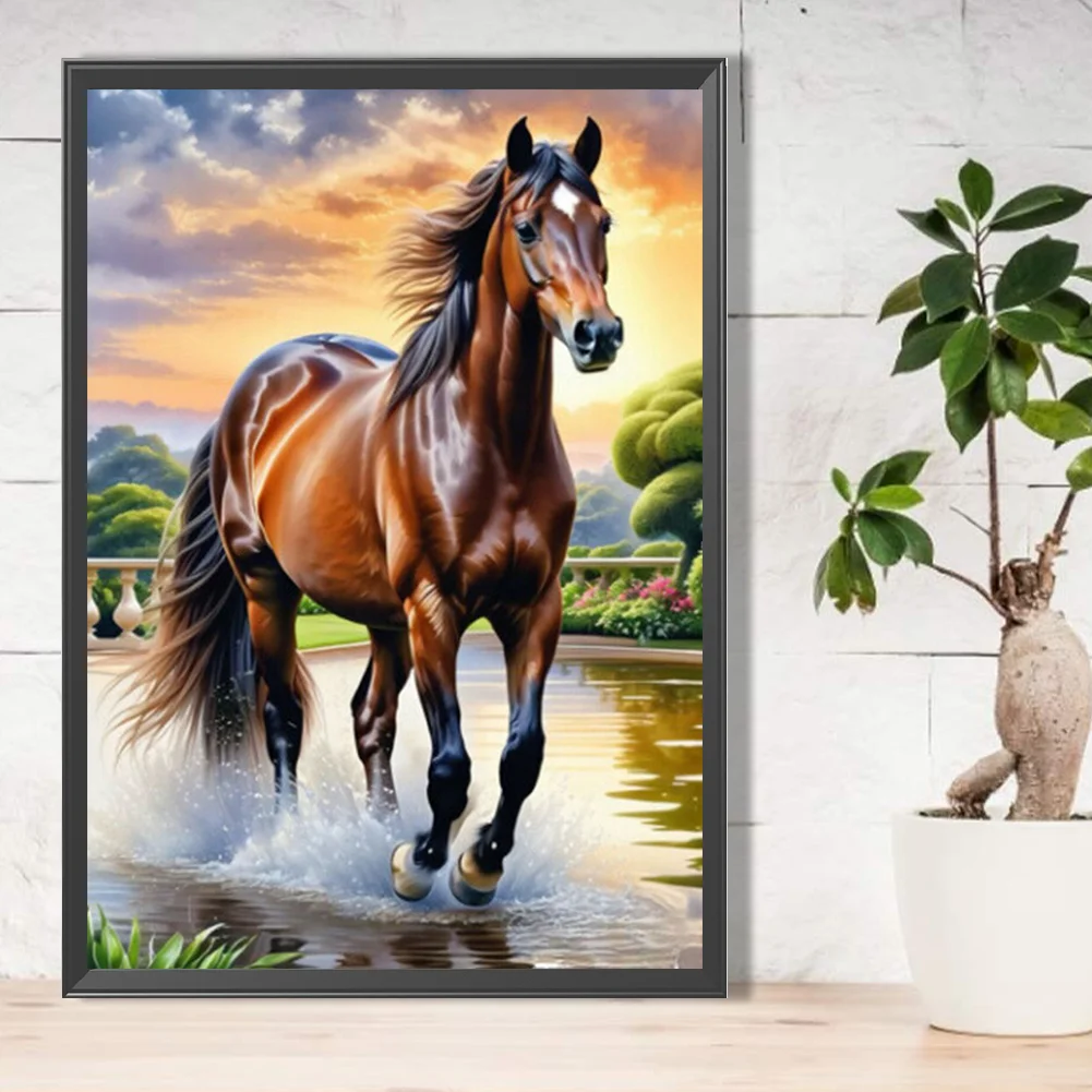 Diamond Painting - Full Round Drill - Horse(Canvas|35*50cm)