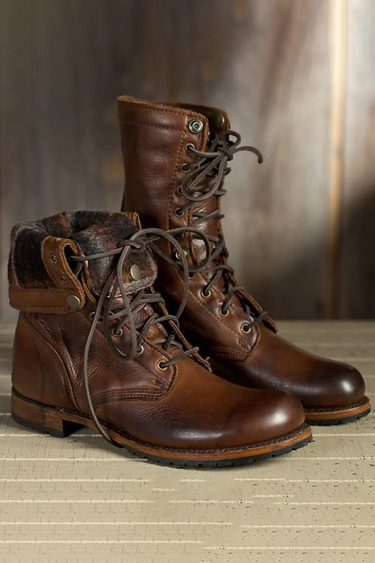 Fashion Half Tall Lace Up Men's Boots
