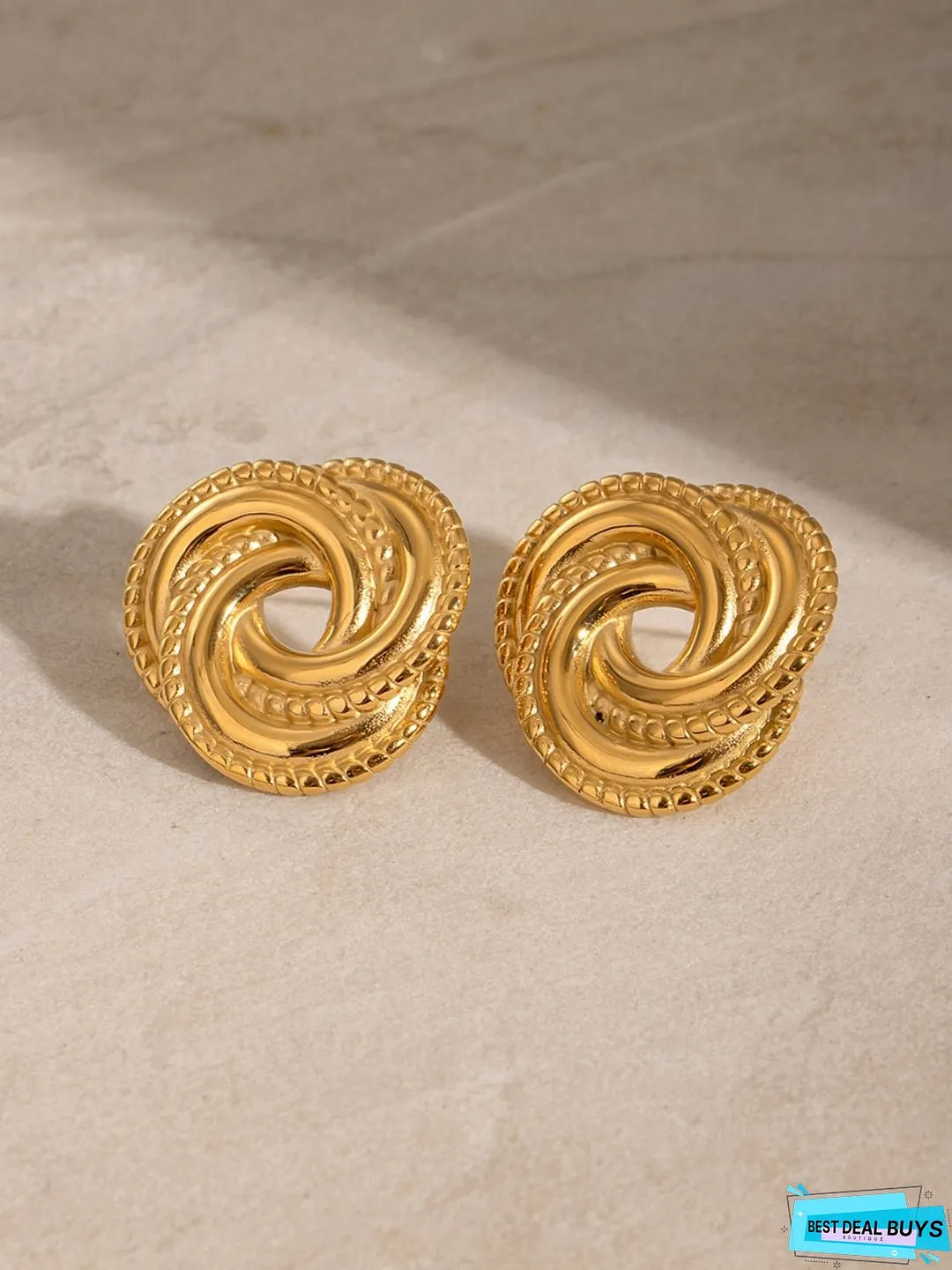 Stainless Steel Volution Stud Earrings