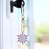 12pcs 2D Flat DIY Diamond Painting Keychain Double Sided Keyrings (Snowflakes)
