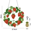 DIY Diamond Painting Art Strawberry Hanging Craft Home Decor Wreath With Lamp String Kit