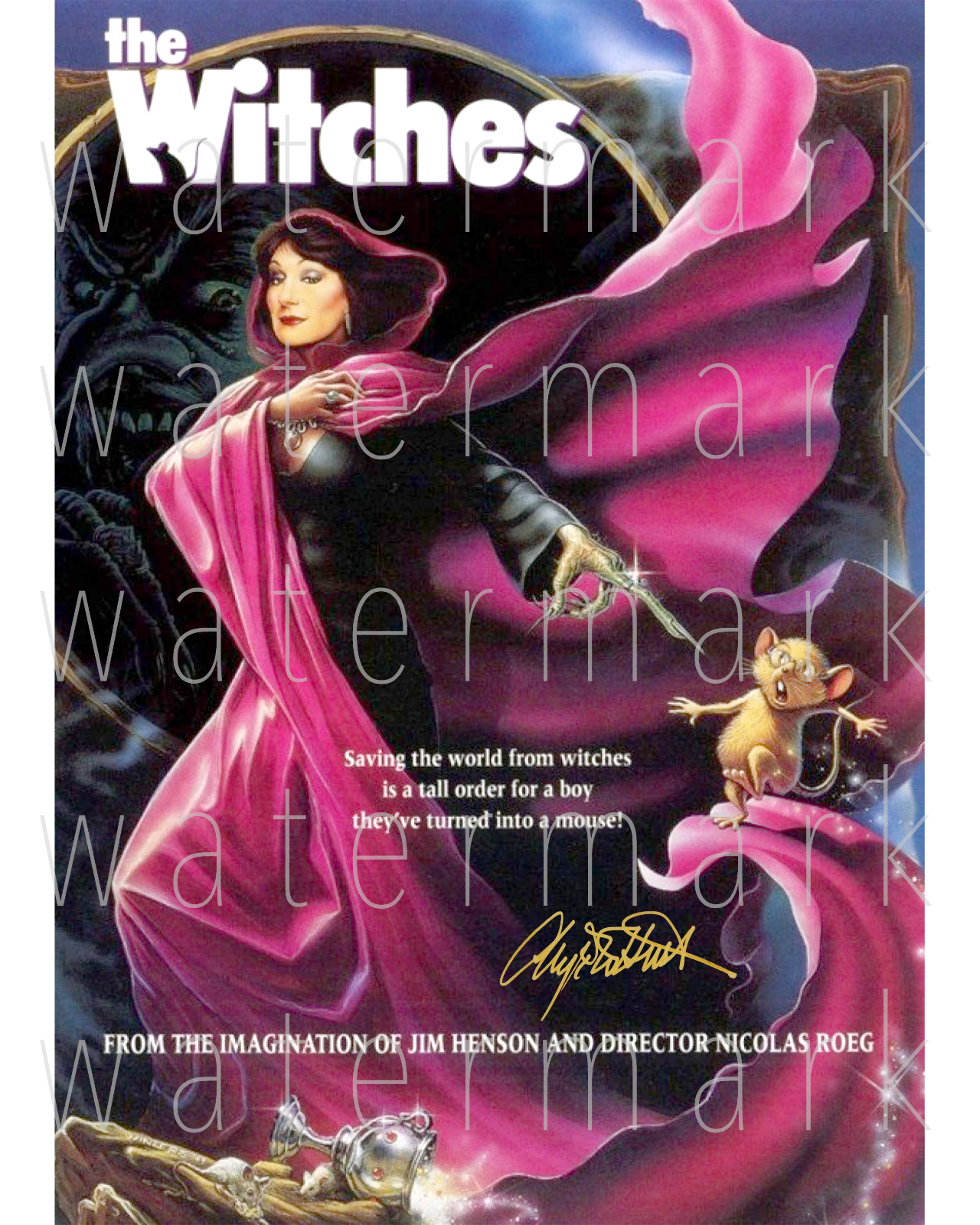 The Witches Anjelica Huston signed 8X10 print Photo Poster painting poster picture autograph RP