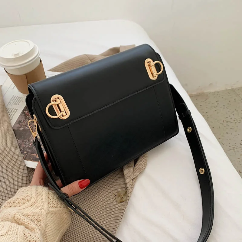 Solid color Square Armpit bag 2021 Fashion New Quality PU Leather Women's Designer Handbag High capacity Shoulder Messenger Bag