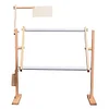 (US Local)Wooden Cross Stitch Frame Height Adjustable Embroidery Floor Stand Rack (S)