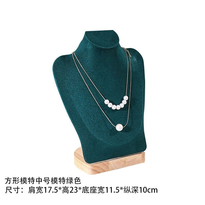 1 Piece Solid Wood Cloth Elegant Nordic Style Solid Color Jewelry Display Jewelry Rack