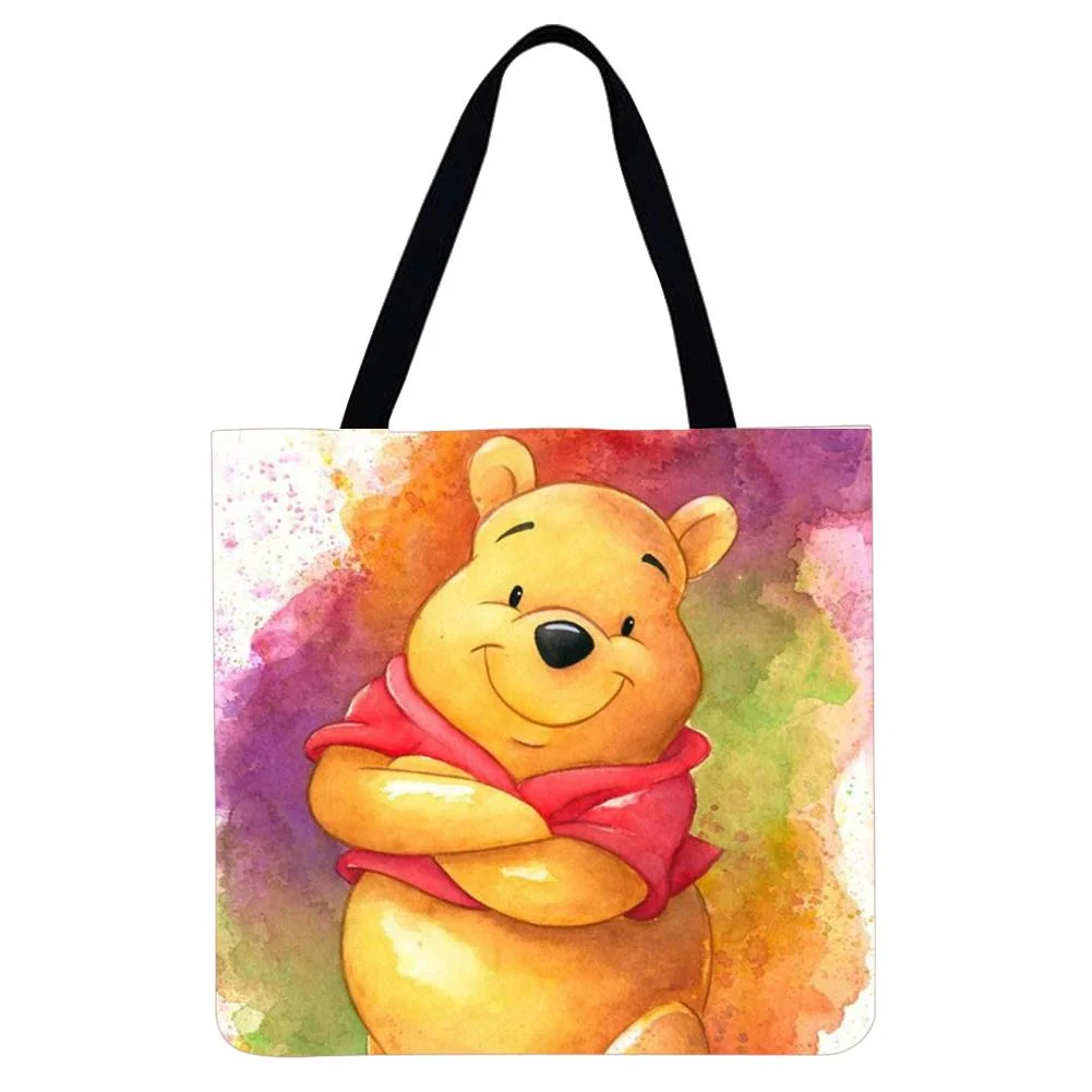 Linen Tote Bag - Cartoon Bear