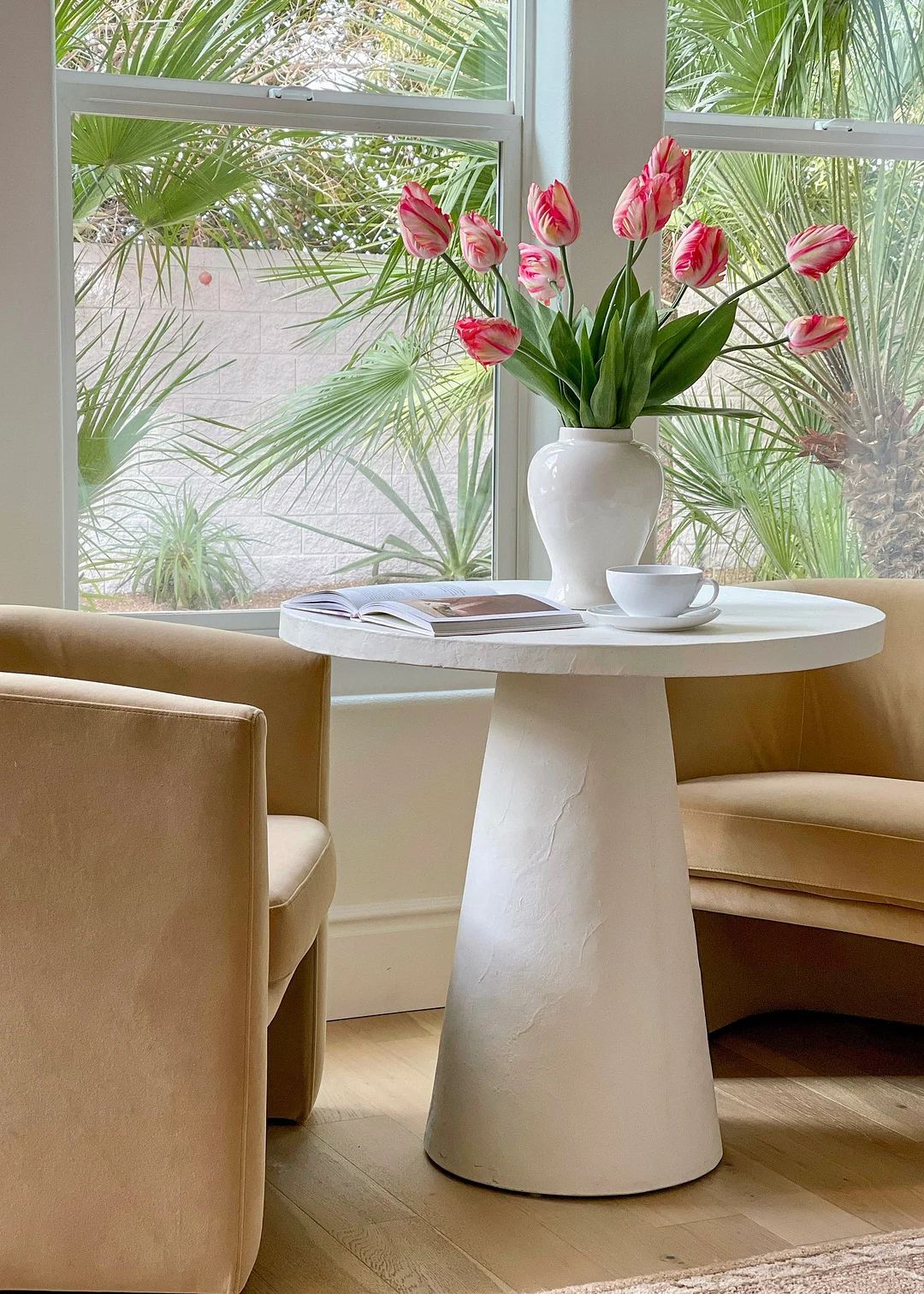 Tie Dye Pink Artificial Parrot Tulip - 25"