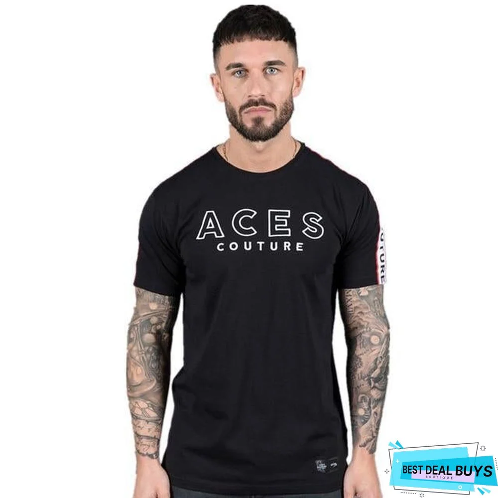 Men T-shirt Striped T-shirt Mens Clothing Trend Slim Fit Short Sleeve Casual Mens Top Tee Shirt