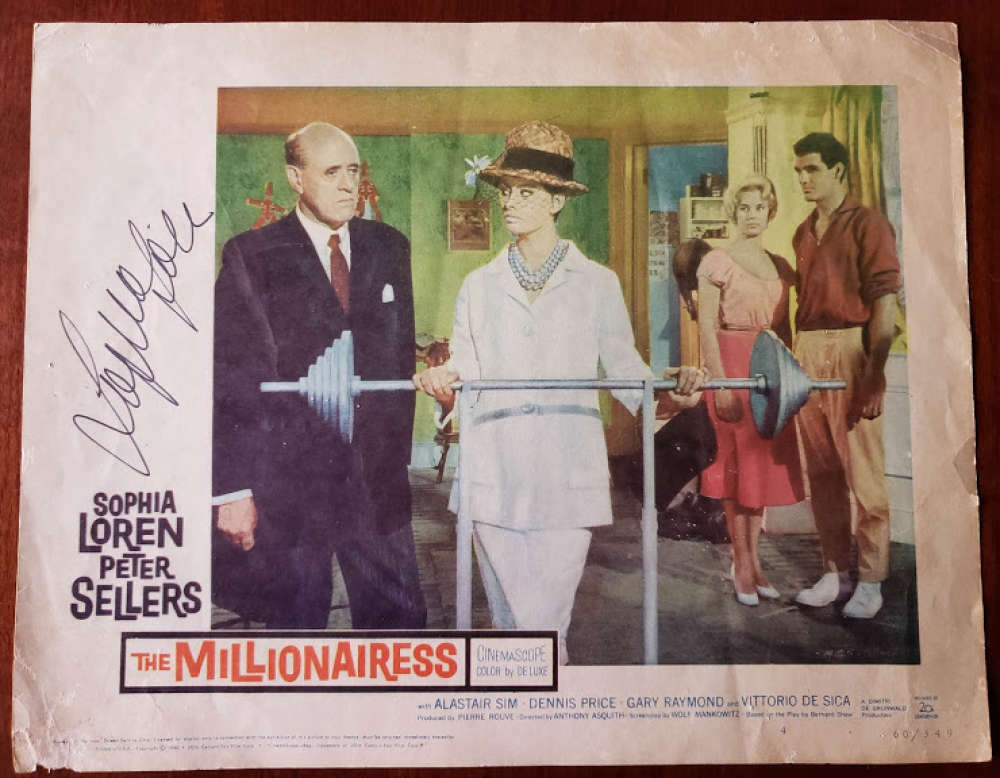 Sophia Loren Jsa Coa Hand Signed 11x14 Lobby Card Photo Poster painting Autograph