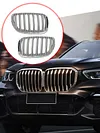 1Pair Front Hood Grill 51137113733 51137113734 for BMW X5 E53 04-06 Racing Grill