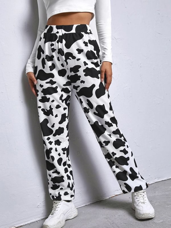 Cow Print Joggers