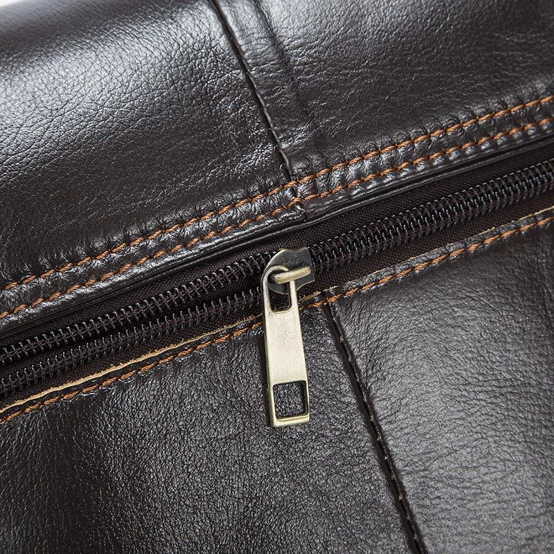 Casual Soft Leather Flip Zipper Shoulder Bag Crossbody Packs