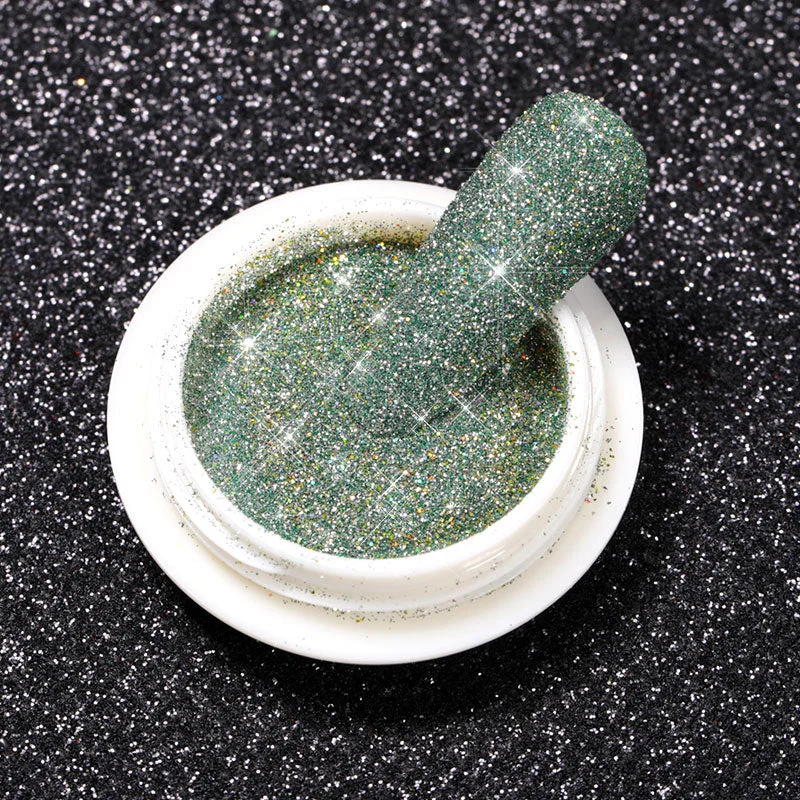 1Box Reflective Glitter Powder For Nails Iridescent Flakes Sequins Pigment Dust Manicures Decoration Chrome Pigment Polish Gel-Nail Inspo