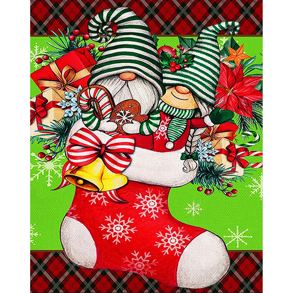 

Christmas Sock Goblin - Round Drill Diamond Painting - 30*40CM, 501 Original