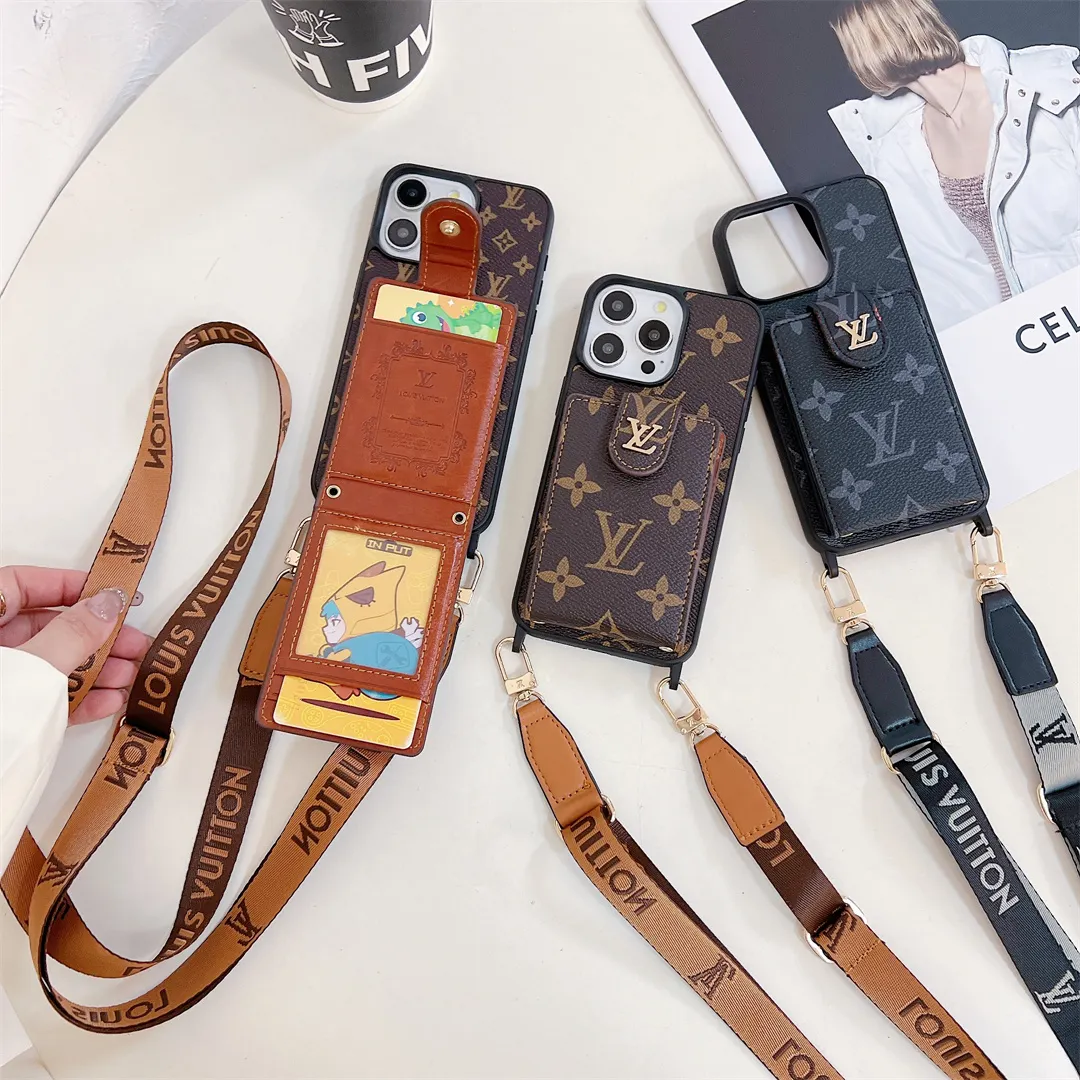 LV Elegant Canvas Leather Card Holder Gucci Ophidia GG Crossbody Apple iPhone Case