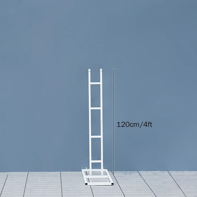 Angela Flower Wrought-Iron White Double Pipe Straight Square Shelf Wedding Stage Backdrop Flower Stand A8084