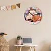 Diamond Painting Animal Wooden Wall Clock Home Decor