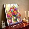(Pre-Framed)Flowers-Special Shape Diamond Painting Kit(25x25cm)