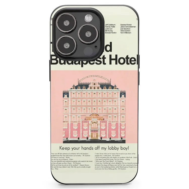 The Grand Budapest Hotel Mobile Phone Case Shell For IPhone 13 and iPhone14 Pro Max and IPhone 15 Plus Case - Heather Prints Shirts