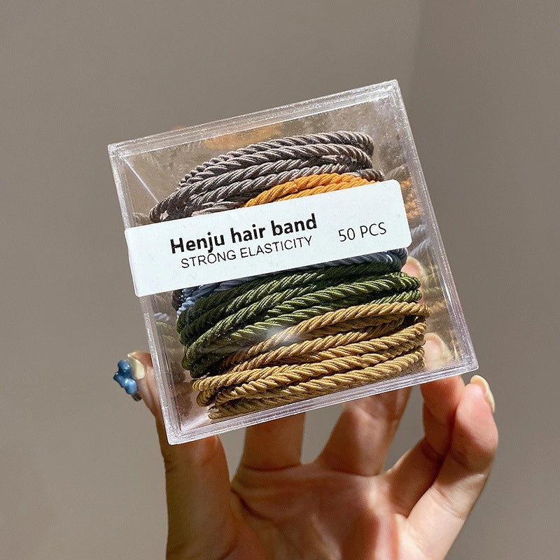 Canned Rubber Band Women’s Tie Head High Elastic Durable Hair Rope Tie Head New Rubber Band High Ponytail Hair Rope Hair Ring