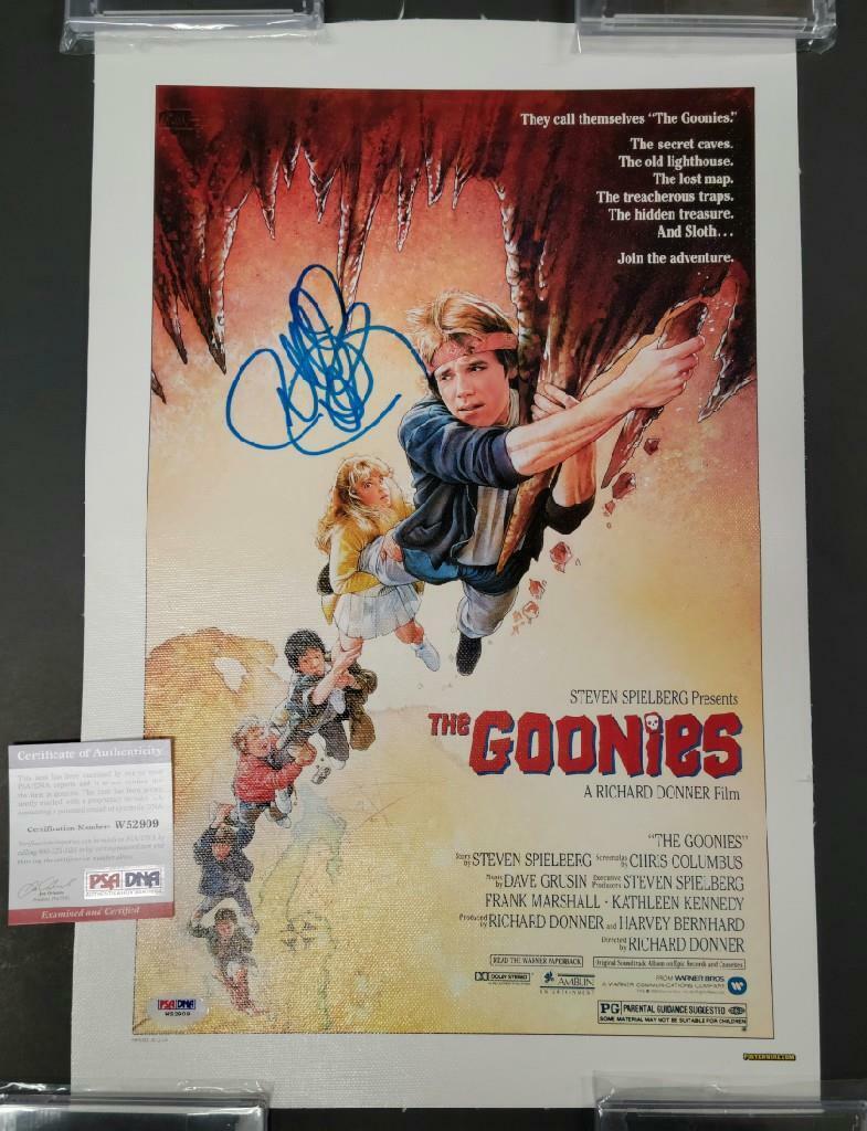 Director Richard Donner signed Goonies 11x17 Canvas Movie Poster Photo Poster painting 2 PSA COA