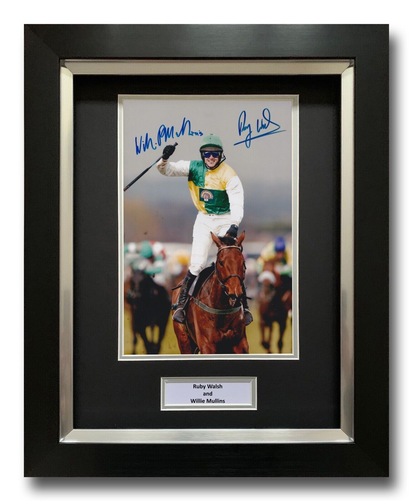 RUBY WALSH AND WILLIE MULLINS HAND SIGNED FRAMED Photo Poster painting DISPLAY HORSE RACING 1