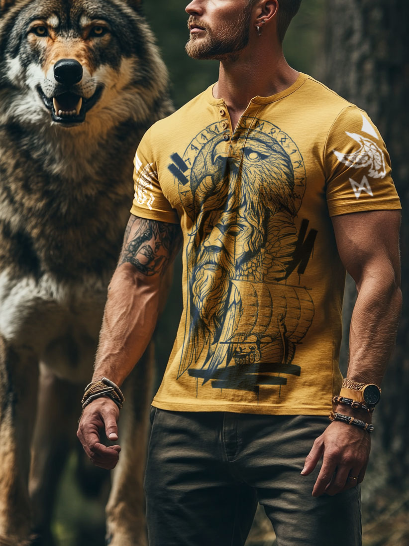 Viking Sailing Longship Totem Men's Short Sleeve / Rvogue / Rvogue
