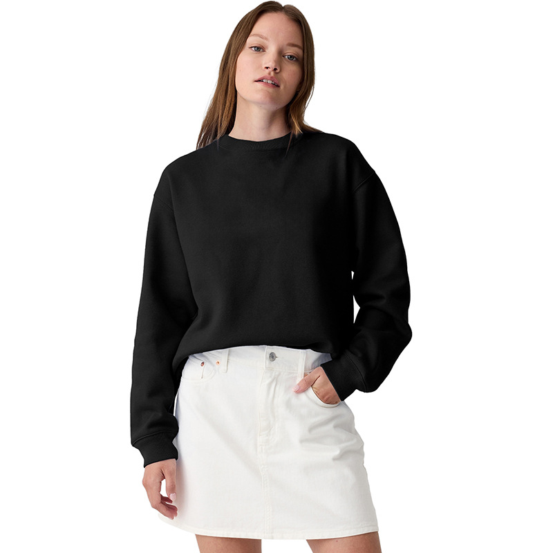 Mature Women New Pure Color Minimal Versatile Pullover Sweater
