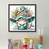 (US Only)Full Embroidery cotton Thread 11CT Printed Gnome Cross Stitch Kit 40x40cm