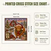 Christmas Highland Cow Full 11CT 3 Strand Stamped Cross Stitch Kit 45x45cm tapestrymarket