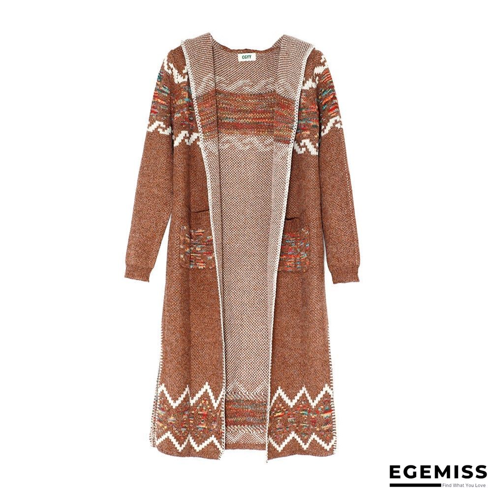 Bohemian National Style Cardigan Sweater Color Thread Knitting Flower Sweater | EGEMISS