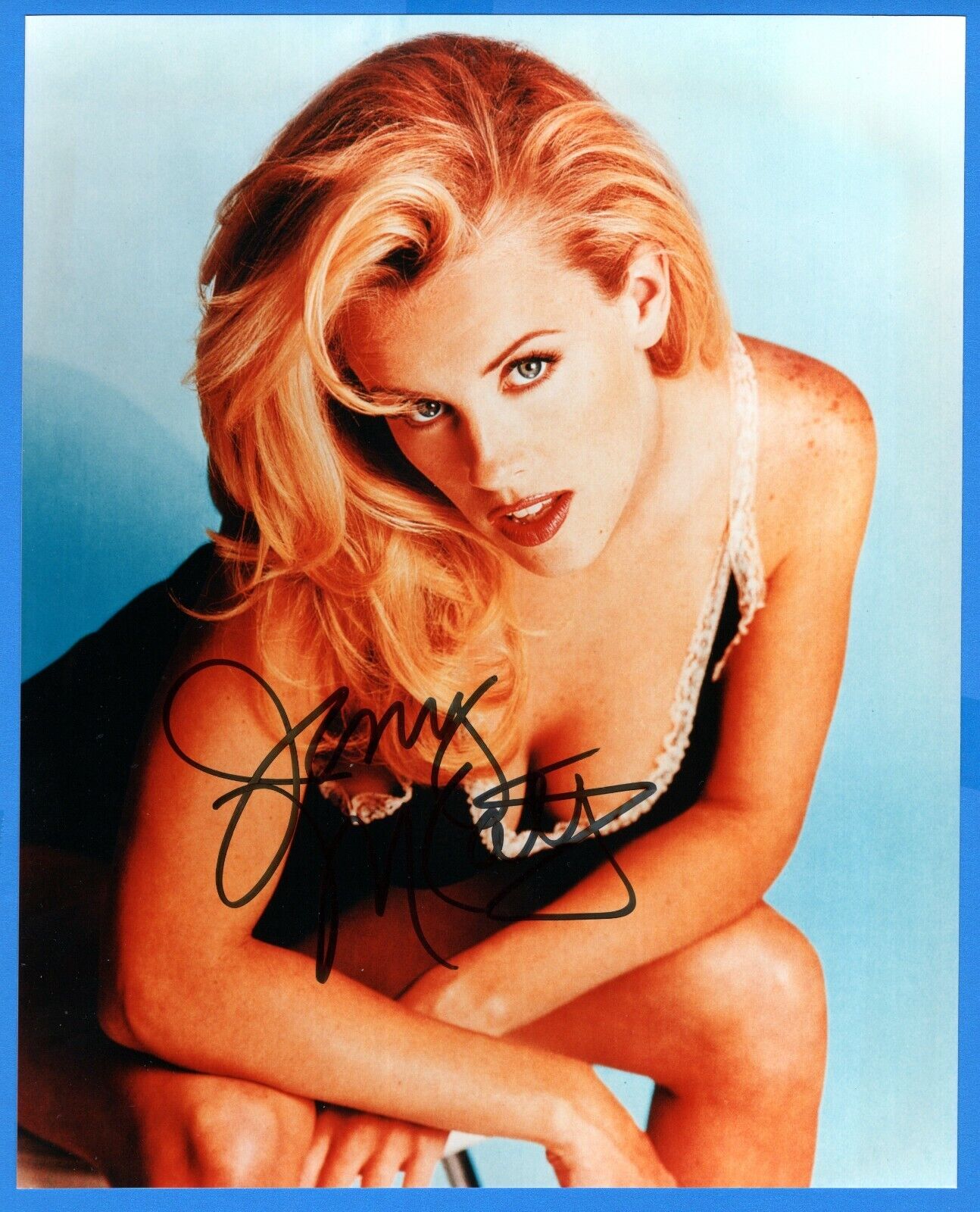 Jenny McCarthy Actress Hand Signed Autograph 8x10 Sexy Pin Up Photo Poster painting